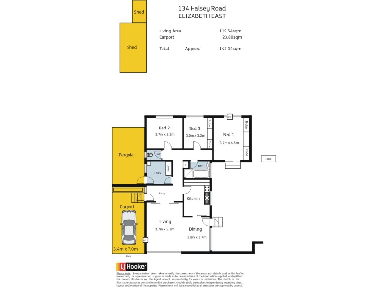 134 Halsey Road, Elizabeth East SA 5112 Floorplan