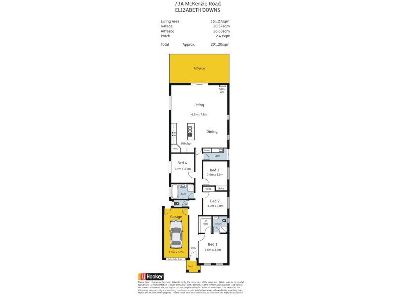 73A & B McKenzie Road, Elizabeth Downs SA 5113 Floorplan