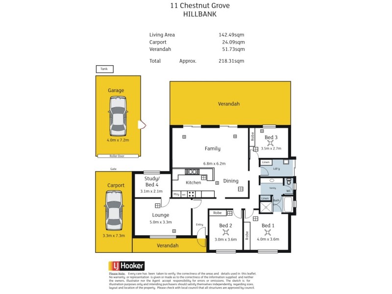 11 Chestnut Grove, Hillbank SA 5112 Floorplan