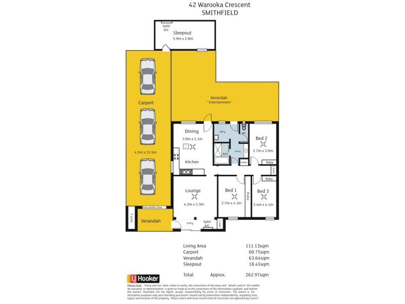 42 Warooka Crescent, Smithfield SA 5114 Floorplan