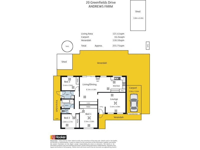 20 Greenfields Drive, Andrews Farm SA 5114 Floorplan