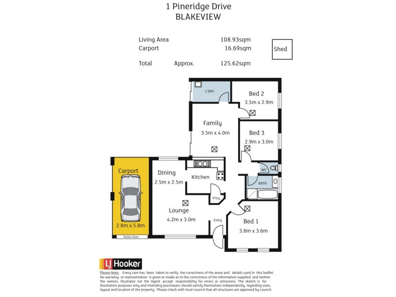 1 Pineridge Drive, Blakeview SA 5114 Floorplan