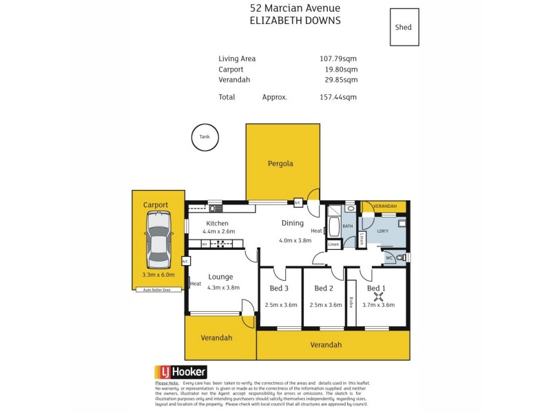 52 Marcian Avenue, Elizabeth Downs SA 5113 Floorplan