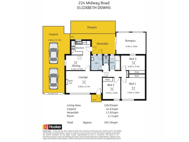 224 Midway Road, Elizabeth Downs SA 5113 Floorplan