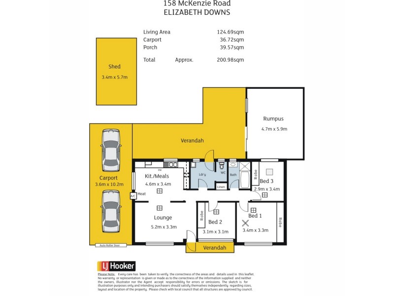 158 McKenzie Road, Elizabeth Downs SA 5113 Floorplan