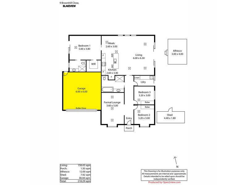 9 Brown Hill Close, Blakeview SA 5114 Floorplan