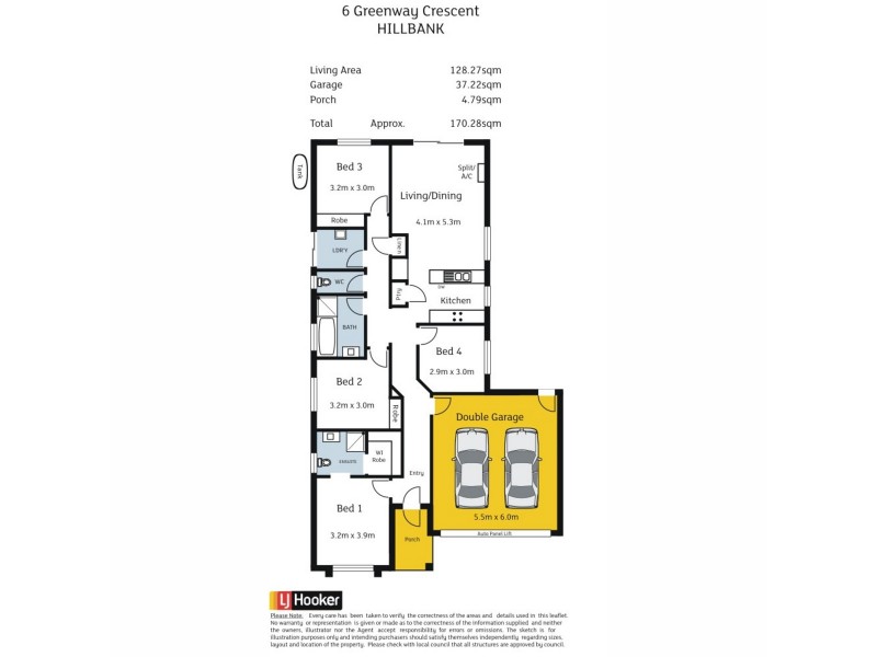 6 Greenway Crescent, Hillbank SA 5112 Floorplan