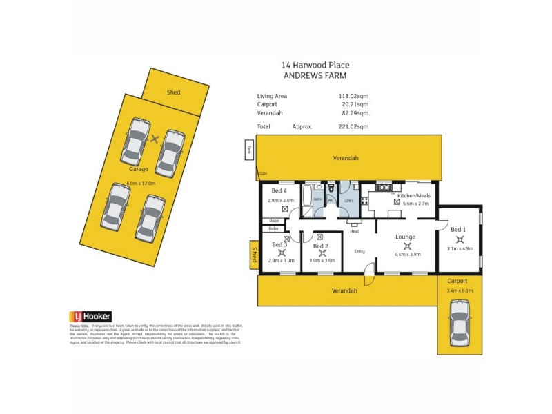 14 Harwood Place, Andrews Farm SA 5114 Floorplan