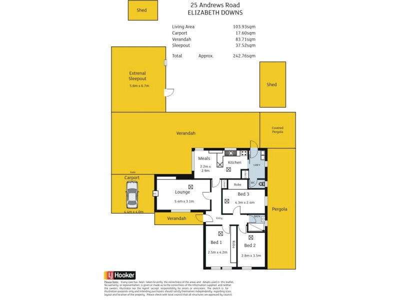 25 Andrews Road, Elizabeth Downs SA 5113 Floorplan