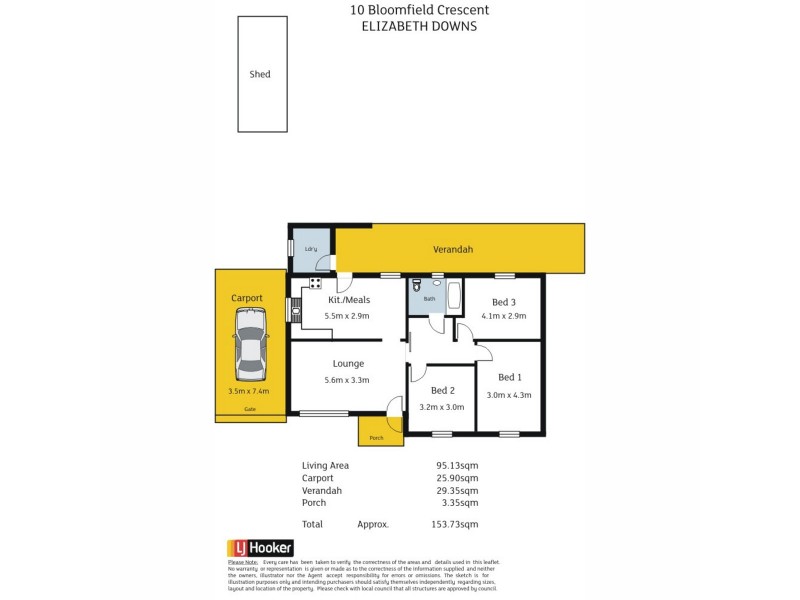 10 Bloomfield Crescent, Elizabeth Downs SA 5113 Floorplan