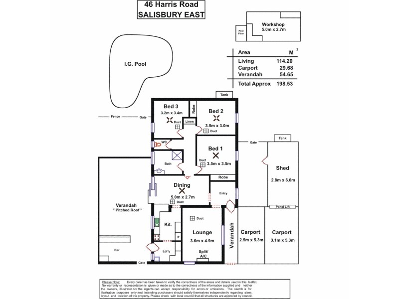 46 Harris Road, Salisbury East SA 5109 Floorplan