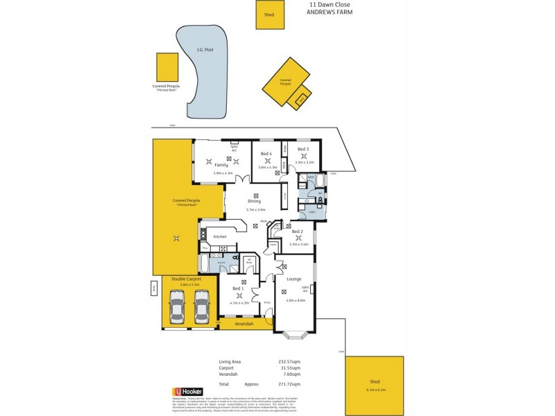 11 Dawn Close, Andrews Farm SA 5114 Floorplan