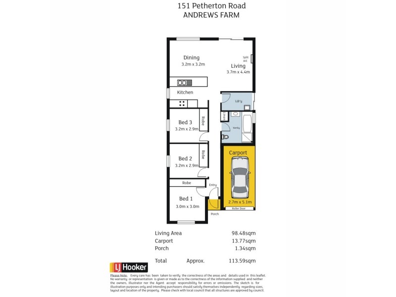 156 Petherton Road, Andrews Farm SA 5114 Floorplan