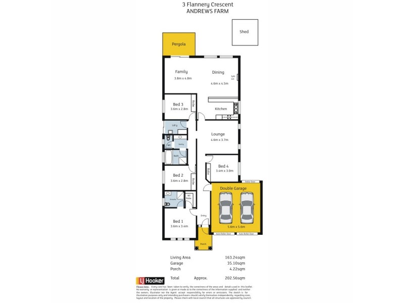 3 Flannery Crescent, Andrews Farm SA 5114 Floorplan
