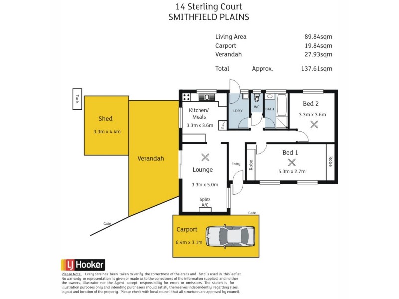 14 Sterling Court, Smithfield Plains SA 5114 Floorplan