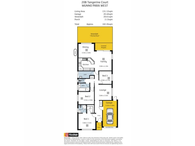 20B Tangarine Court, Munno Para West SA 5115 Floorplan
