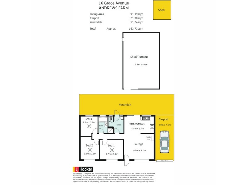 16 Grace Avenue, Andrews Farm SA 5114 Floorplan