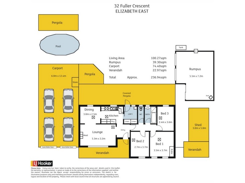 32 Fuller Crescent, Elizabeth East SA 5112 Floorplan