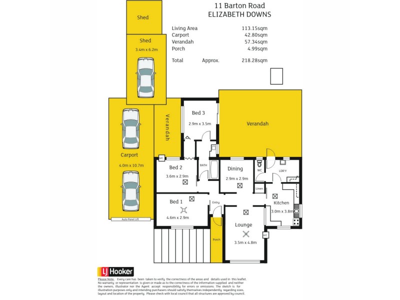 11 Barton Road, Elizabeth Downs SA 5113 Floorplan