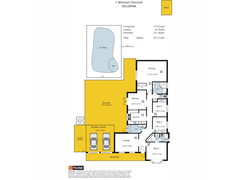 1 Winston Crescent, Hillbank SA 5112 Floorplan
