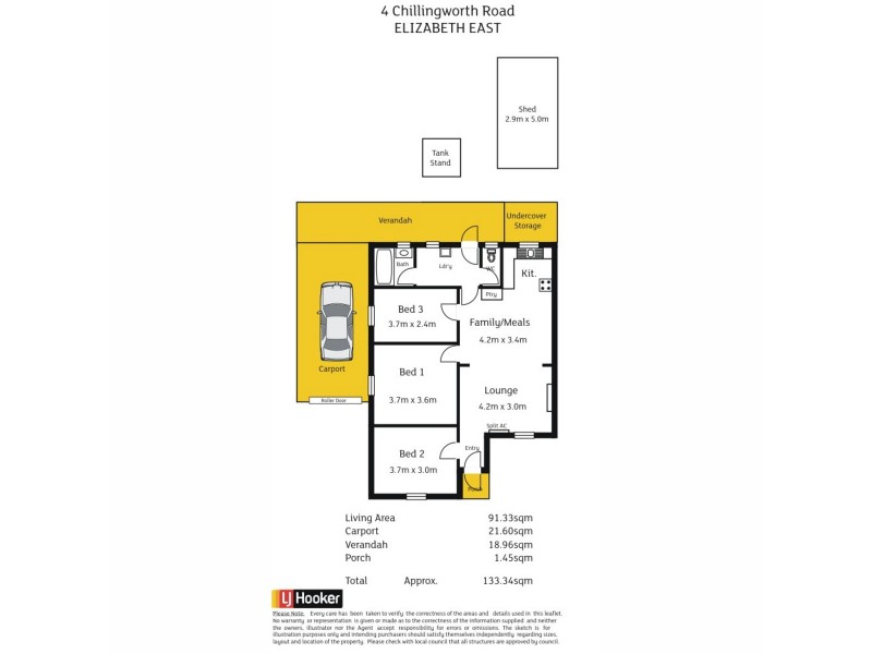 4 Chillingworth Road, Elizabeth East SA 5112 Floorplan