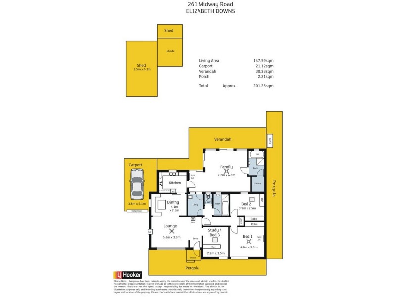 261 Midway Road, Elizabeth Downs SA 5113 Floorplan