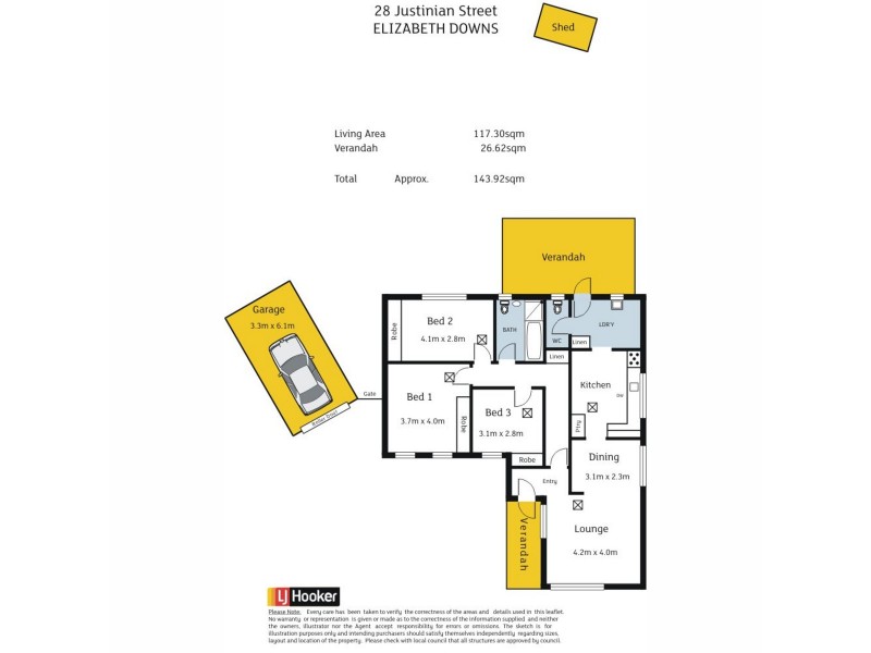 28 Justinian Street, Elizabeth Downs SA 5113 Floorplan