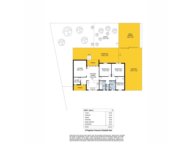 15 Paginton Crescent, Elizabeth East SA 5112 Floorplan