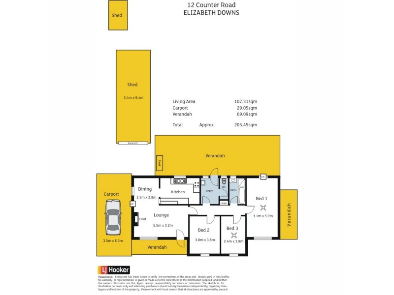 12 Counter Road, Elizabeth Downs SA 5113 Floorplan