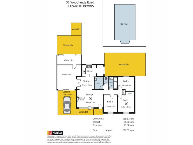 31 Woodlands Road, Elizabeth Downs SA 5113 Floorplan