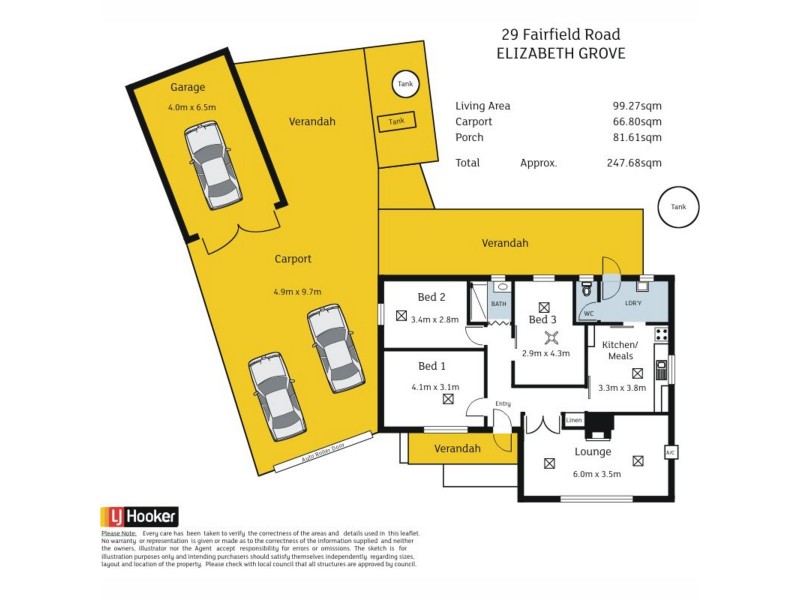 29 Fairfield Road, Elizabeth Grove SA 5112 Floorplan