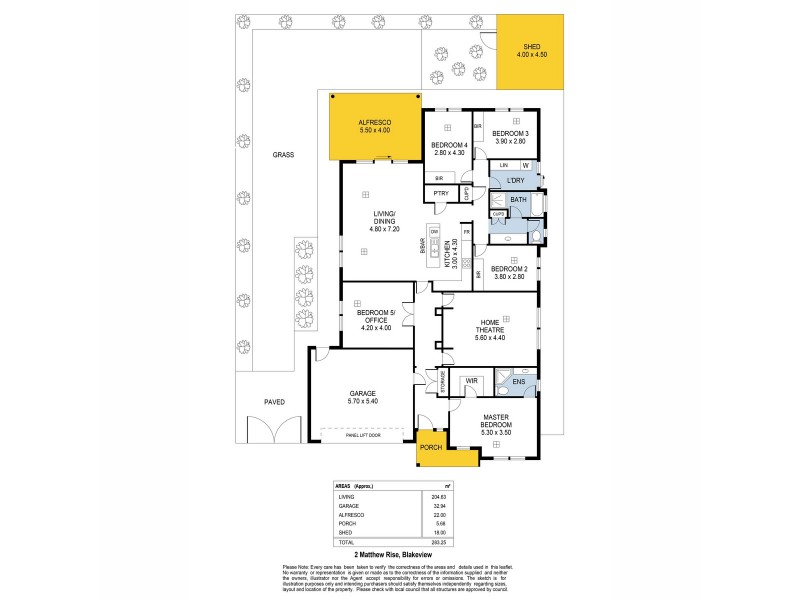 2 Matthew Rise, Blakeview SA 5114 Floorplan