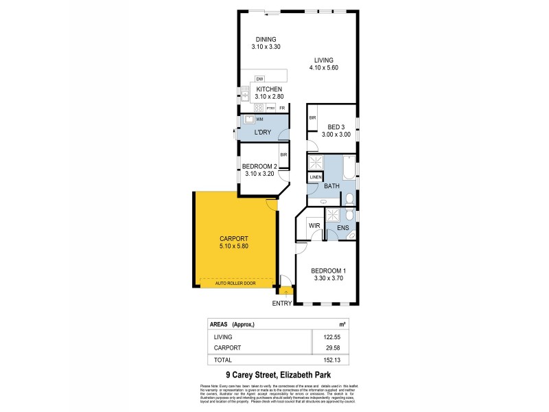 9 Carey Street, Elizabeth Park SA 5113 Floorplan