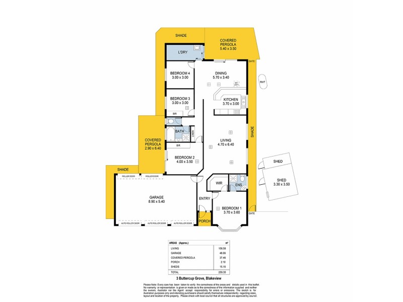 3 Buttercup Grove, Blakeview SA 5114 Floorplan