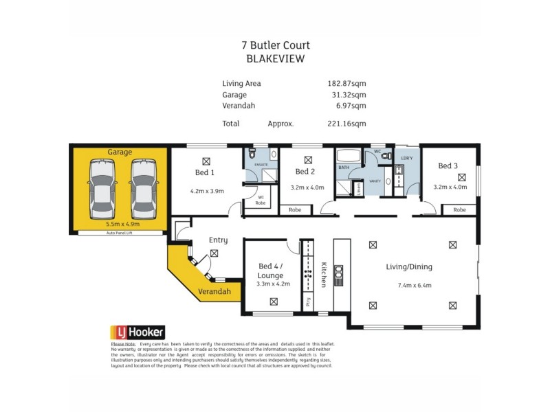 7 Butler Court, Blakeview SA 5114 Floorplan
