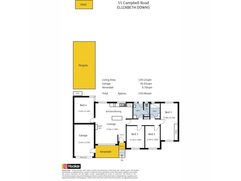 55 Campbell Road, Elizabeth Downs SA 5113 Floorplan