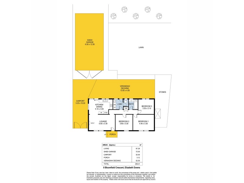 8 Bloomfield Crescent, Elizabeth Downs SA 5113 Floorplan