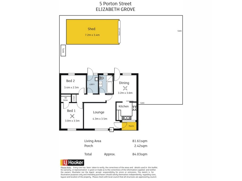 5 Porton Street, Elizabeth Grove SA 5112 Floorplan