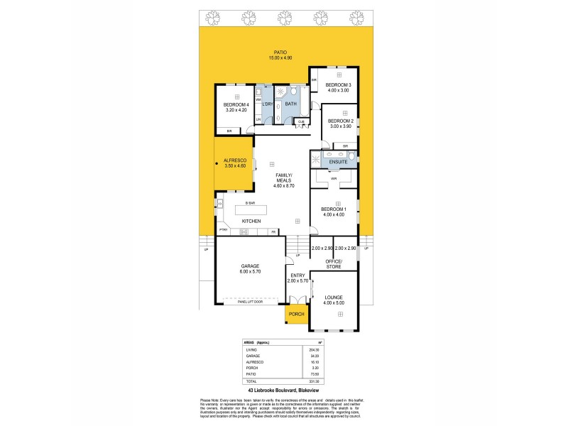 43 Liebrooke Boulevard, Blakeview SA 5114 Floorplan