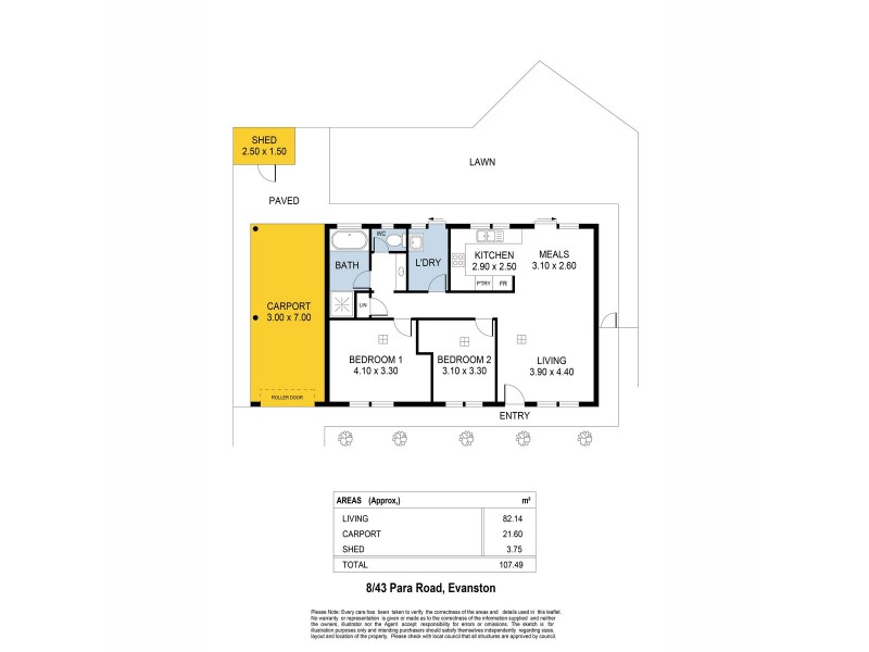 8/43 Para Road, Evanston SA 5116 Floorplan