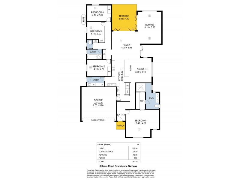 6 Sears Road, Evanston Gardens SA 5116 Floorplan