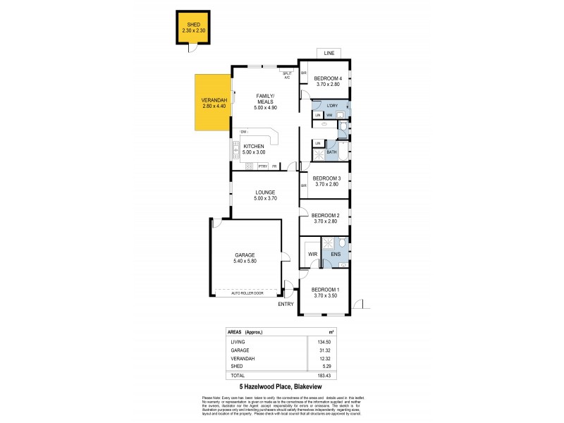5 Hazelwood Place, Blakeview SA 5114 Floorplan