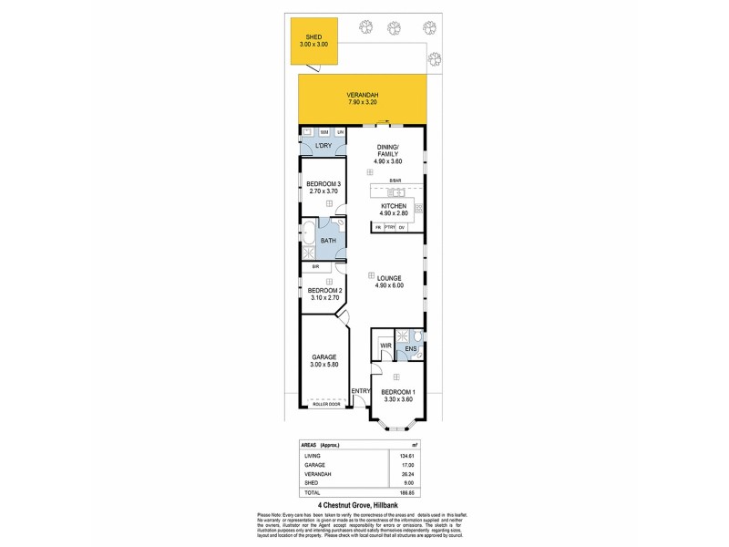 4 Chestnut Grove, Hillbank SA 5112 Floorplan