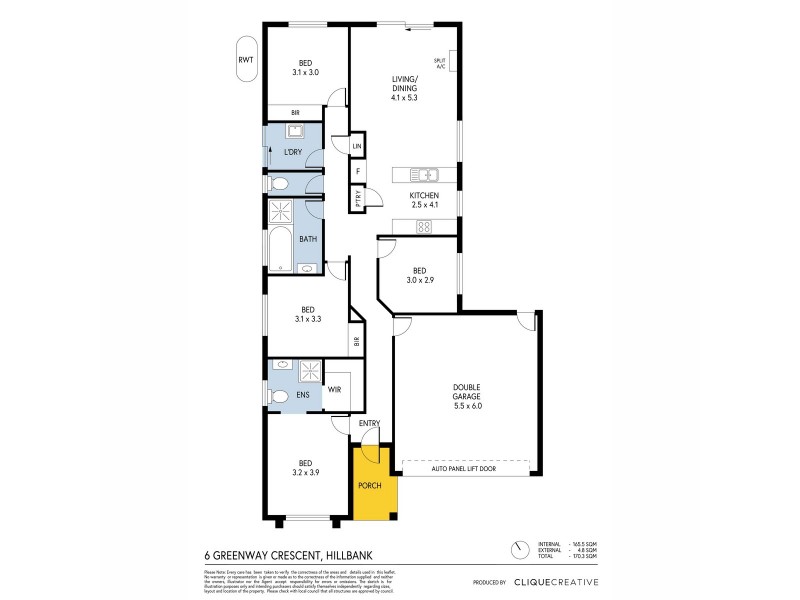 6 Greenway Crescent, Hillbank SA 5112 Floorplan