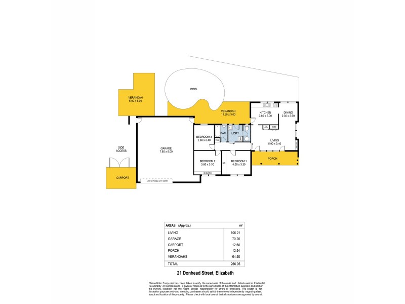 21 Donhead Street, Elizabeth SA 5112 Floorplan