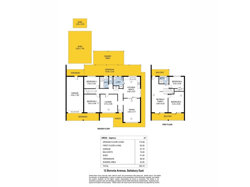 12 Boronia Avenue, Salisbury East SA 5109 Floorplan