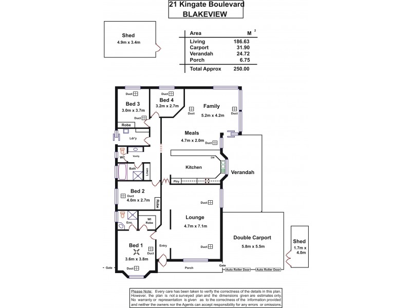 21 Kingate Boulevard, Blakeview SA 5114 Floorplan