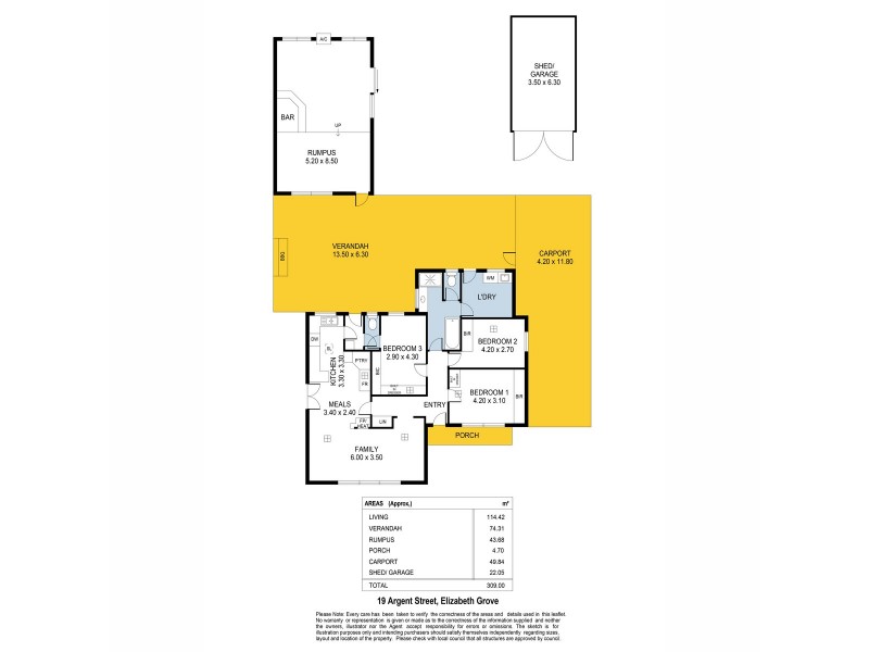 19 Argent Street, Elizabeth Grove SA 5112 Floorplan