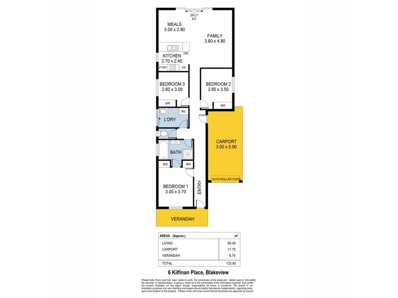 6 Kilfinan Place, Blakeview SA 5114 Floorplan