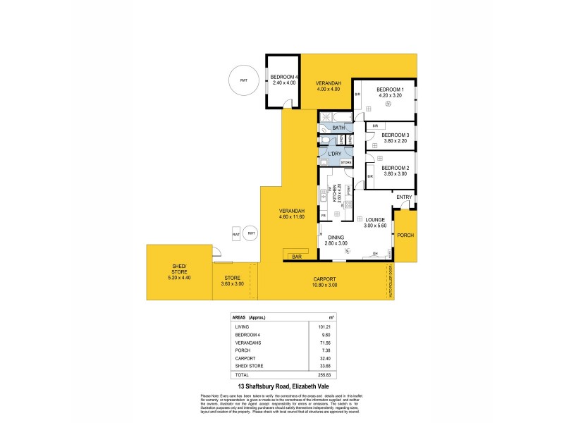 13 Shaftesbury Road, Elizabeth Vale SA 5112 Floorplan